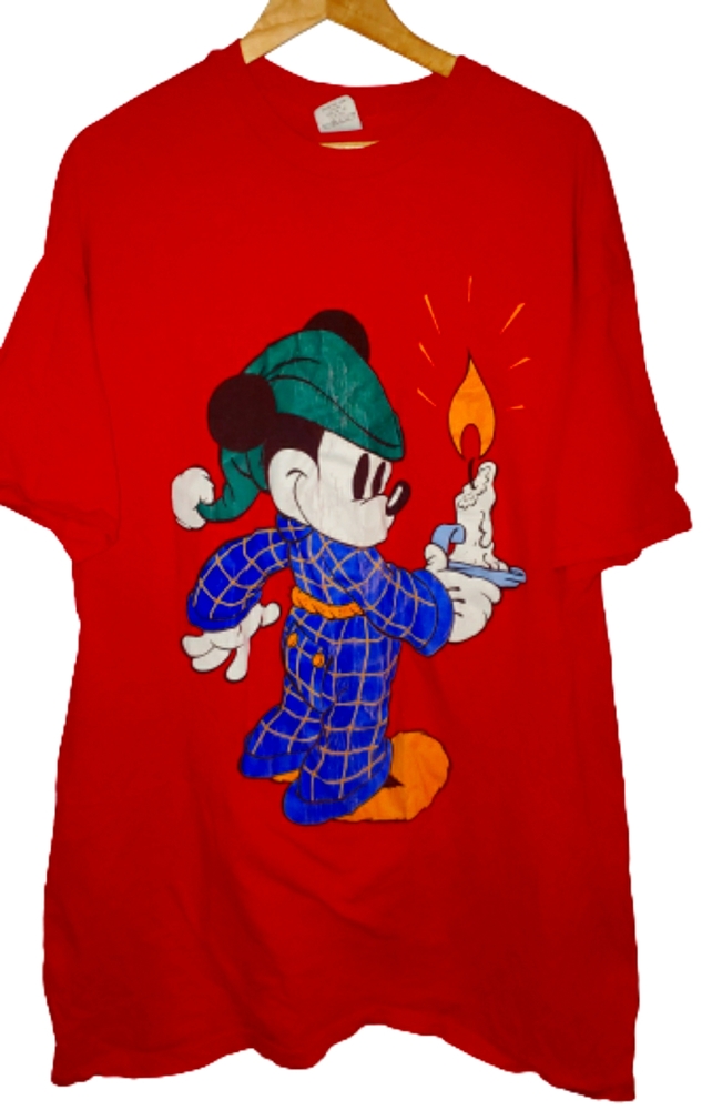 Vintage Disney Store Mickey Holiday Sleep Shirt - Picture 1 of 4